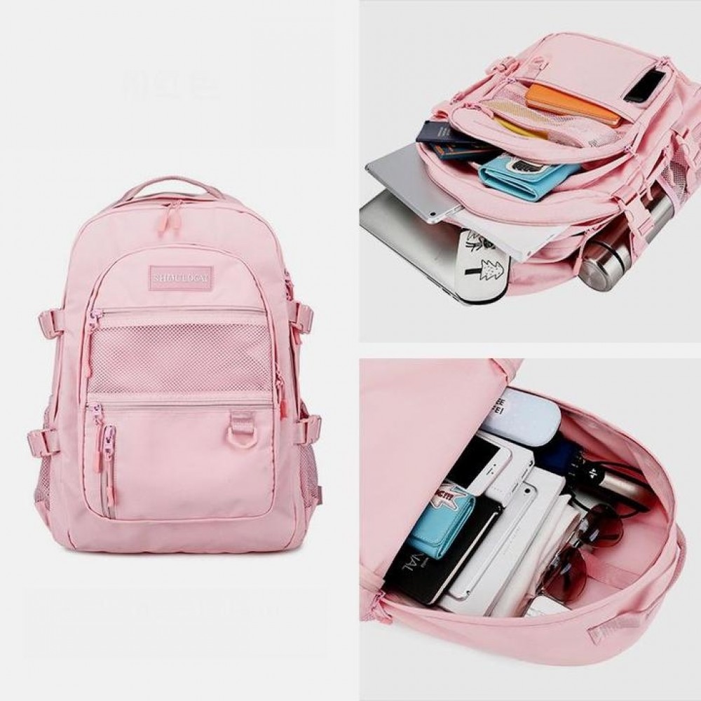 Cute Big Travel Backpack for Teens Multi-Compartment Lightweigt Mesh ...